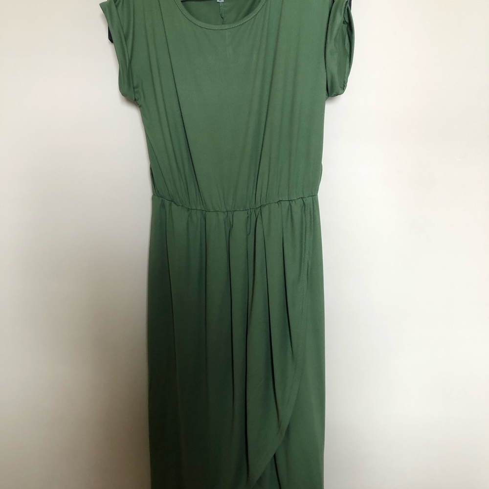 Green T-shirt dress